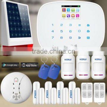 Wireless Professional GSM alarm system with LCD display and touch keypad