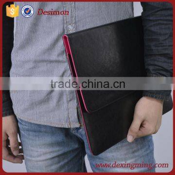 2015 most popular black and red compact leather tablet case for ipad air 3 cover