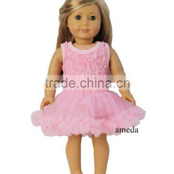 18" American Girl Doll Romantic Light Pink Rosettes Party Dress Clothes