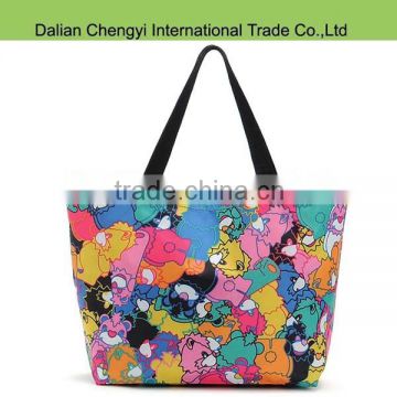 Popular high quality Lovely colorful cartoon drawing waterproof girls shoulder bag