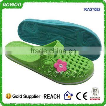 Wholesale Cheap Breathable Colorful Flower Decorated Women Eva Clogs Garden Shoes photo-2