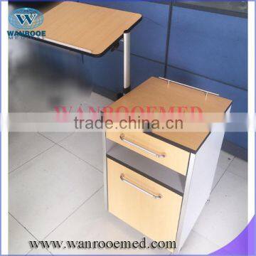 BC010E with Over bed Table Wooden bed cabinet