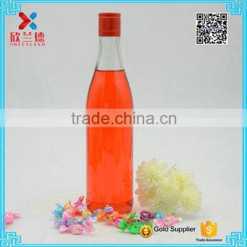 wholesale 450ml empty clear glass liquor bottle/ hot sale wine bottle