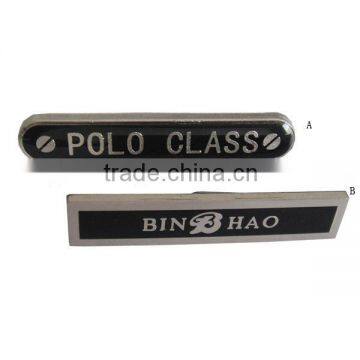 Luggage/handbag/purse factory metal plates brand logo