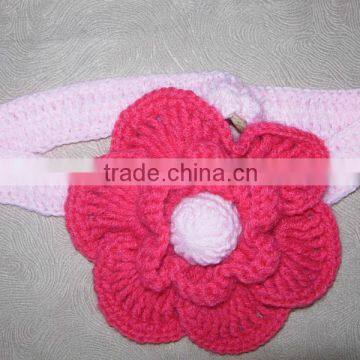 Kids Fahsion crochet flower knitted acrylic headband