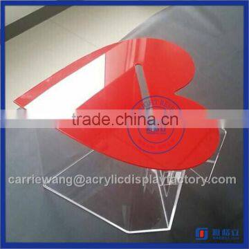 China Yageli Decorative Money Donation Box / Heart Shaped Acrylic Box photo-3