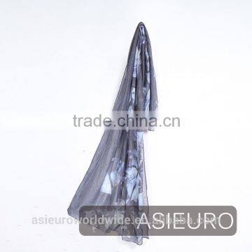 2016 Fashion Polyester Voile Print Scarf, BSCI and Sedex