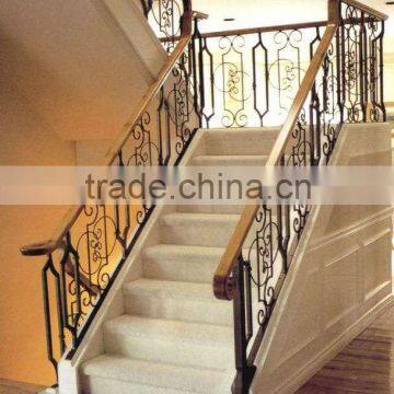 Top-selling artistic iron stair handrail,cast iron handrail