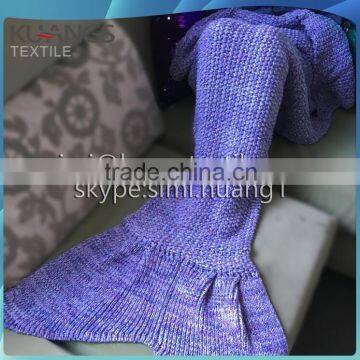 Handmade Knitted Mermaid Tail Pattern Crochet Mermaid Tail Blanket Crochet                        
                                                Quality Choice