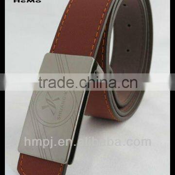 wholesale western leather belt with brand buckle