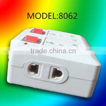 3 Socket Adapter Plug Outlet Single-Tap Wall Tap Electrical Multi Use Home Organization Office
