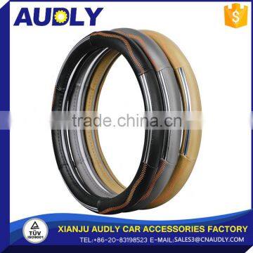 2016 Tiantai New design high quality genuine leather car steering wheel cover                        
                                                                                Supplier's Choice
