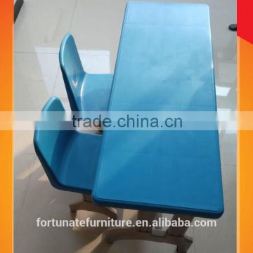 plastic double kids study table and chair/kindergarten