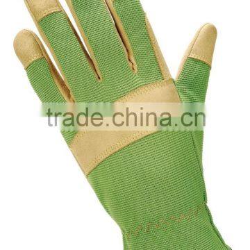 Flower-pattern, women gardening glove, work glove, safety equipment, imitation leather glove