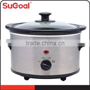 1.5L ceramic slow cooker with GS ROHS certs