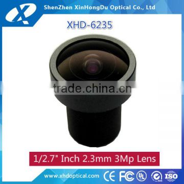 1/2.7" 2.3mm Board Lens 300W Pix undistorted surveillance camera lens wide angle lens