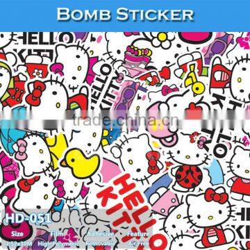 HD-052 Most Popular Waterproof Car Wrap Vinyl Graffiti UV Proof Stickers