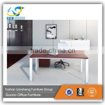 Modern Style Office Furniture Desk In Melamine Material Finish With Storage Cabinet LB-LSD-01