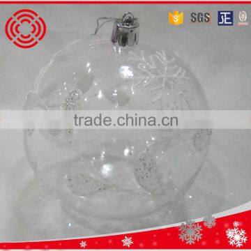 christmas gift plastic transparent ball for tree decoration