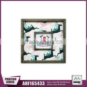 High Quality Square Chrismas Handmade Wooden Photo Frame