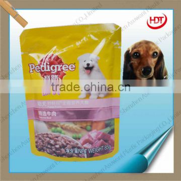 laminated stand up pouch/foil plastic pouch for pet food packing