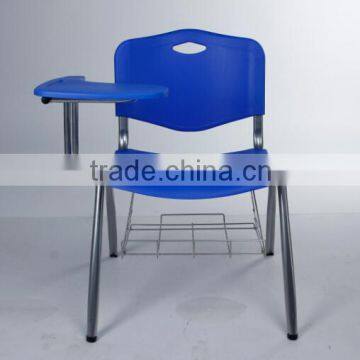 K/D stackable plastic conference meeting chairs with writing board 1007c