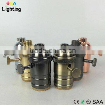 CE E27 Brass Metal Pendant Lamp Socket With Switch photo-6