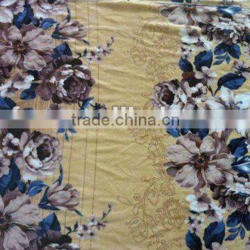 rose print flannel fleece fabric