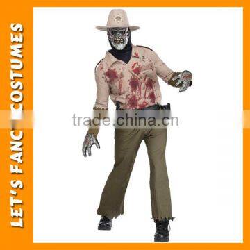 walking Sheriff zombie costume halloween costume PGMC0974