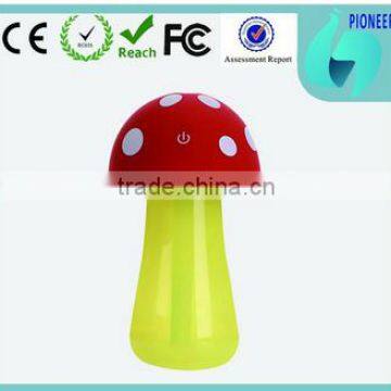 Mushroom appearance LED lamp humidifier fogger cool mist usb ultrasonic humidifier portable air humidifier