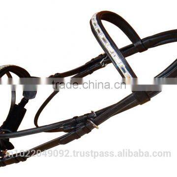 Leathe Bridle with padding and diamonds