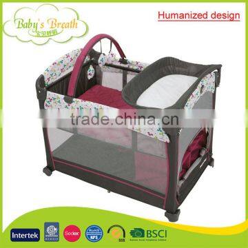 BP-03A humanized design folding adult baby round playpen with strong bearing capacity