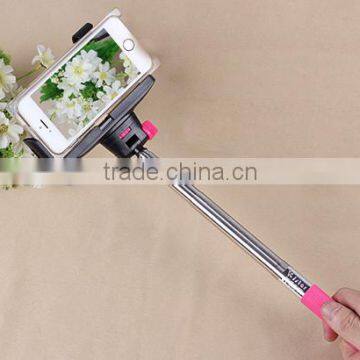 Smartphone selfie stick with bluetooth shutter button