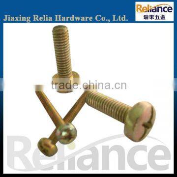 Full Threaded Galvanized Yellow Zinc Plated Phillips Fillister Head Machine Screw