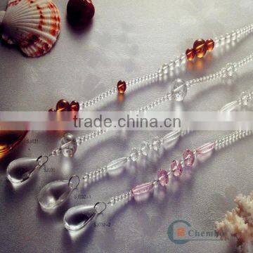 China supplier crystal beaded door curtain,shell beaded for curtain