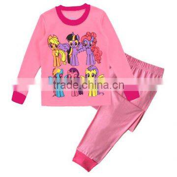 hot sale plain weave cloth kid pajamas, baby long sleeve pajamas 051