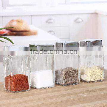 5pcs Spice Glass Storage Jar With Stainless Steel Lid photo-2