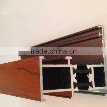 Wood Grain Finish Aluminum Glass Window photo-6