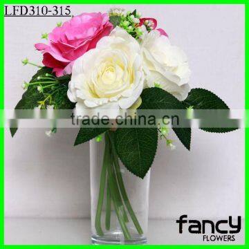 5 Heads wedding decoration flower making wholesale silk flowers