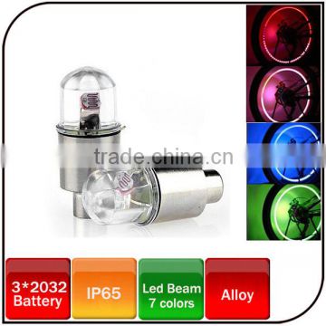 Best price seven colors growing led light tire valve cap