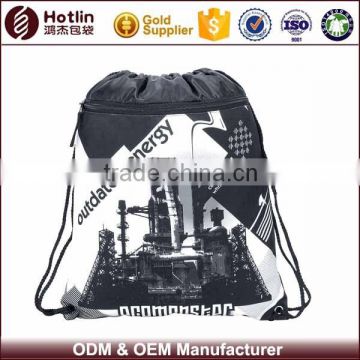 Printed Polyester Drawstring Bag for Packing Shoes