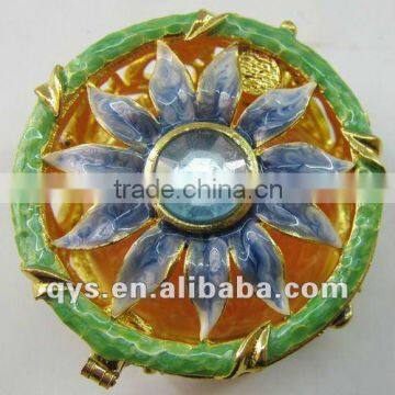 Decorative Metal Flower Jewelry Box, Gift for Ladies