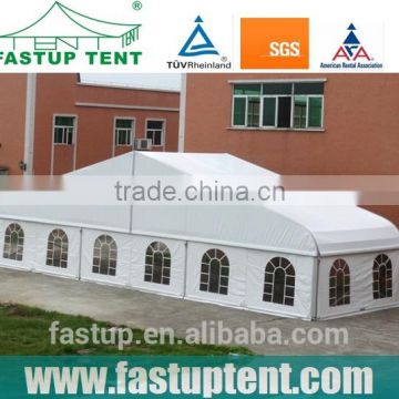 15m White Waterproof Flame-Retardant PVC Coated Fabric Curved Party Tent