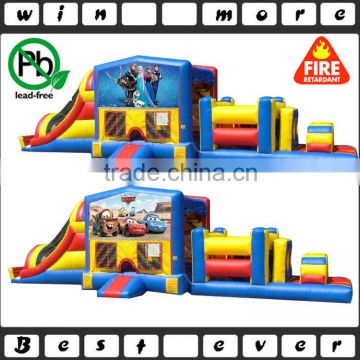 cheap commercail inflatable obstacle course for sale,modular obstacle course with detachable banner