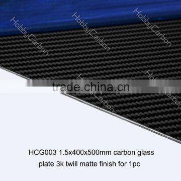 1.5mm 3K Twill Matte Full/Real Carbon Fiber Sheet, CNC Cutting Parts for FPV
