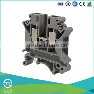 UTL China Market Electric Din Rail Screw Spring Terminal Block 0.2-10mm 24-8AWG