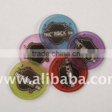 Plastic Token Coins, Transparant, Printed Token Coin