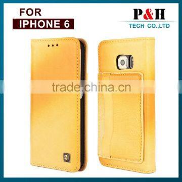 Ultra Thin Book Stand Wallet Genuine Leather Case for IPhone 6 4.7 Inch photo-3
