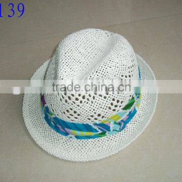 paper twisted hat, children hat, fedora hat