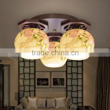 Jingdezhen decal pastel led ceiling lights decoration lighting